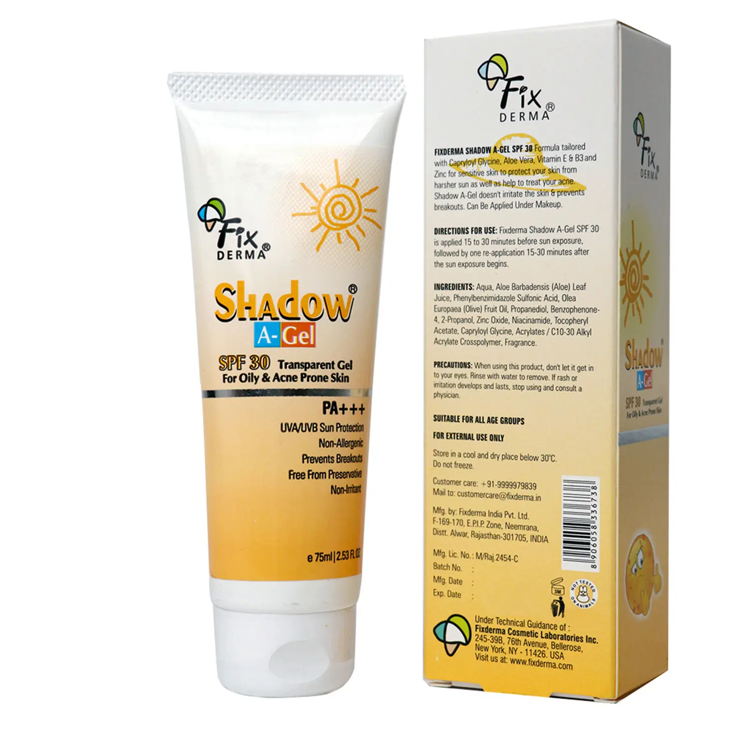 FIxderma Shadow SPF 30 A Gel 75ml