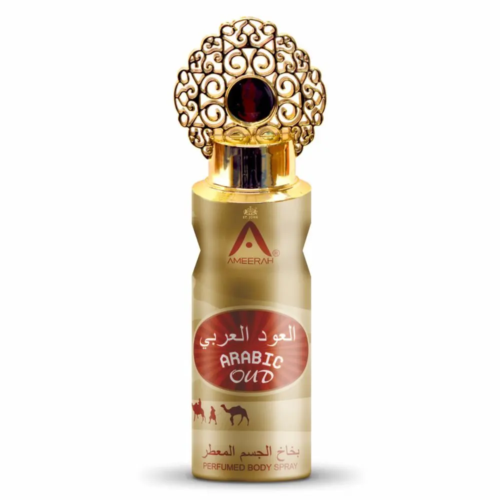 ST-JOHN Ameerah Arabic Oud Long Lasting Perfumed Deodorant Spray - For Men & Women (200 ml)