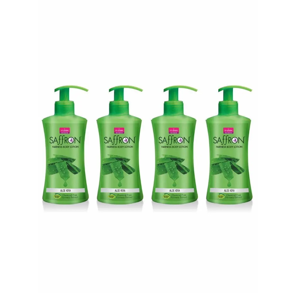 VI-JOHN Women All Skin Types Aloevera Fairness Body Lotion 250ml Each For Women (Pack of 4)