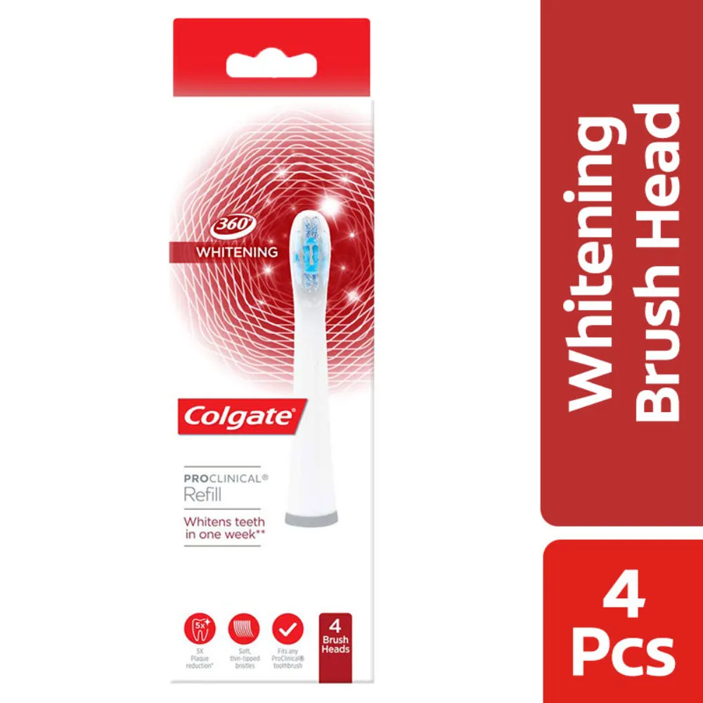 Colgate Whitening Brush Head for Colgate PROCLINICAL Toothbrushes-4 Pc