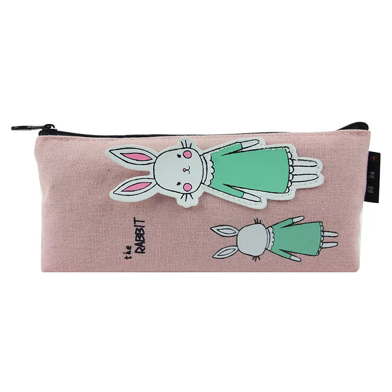 Bag Of Small Things Fabric Mamma Baby Rabbit Make Up Pouch - Mint Green