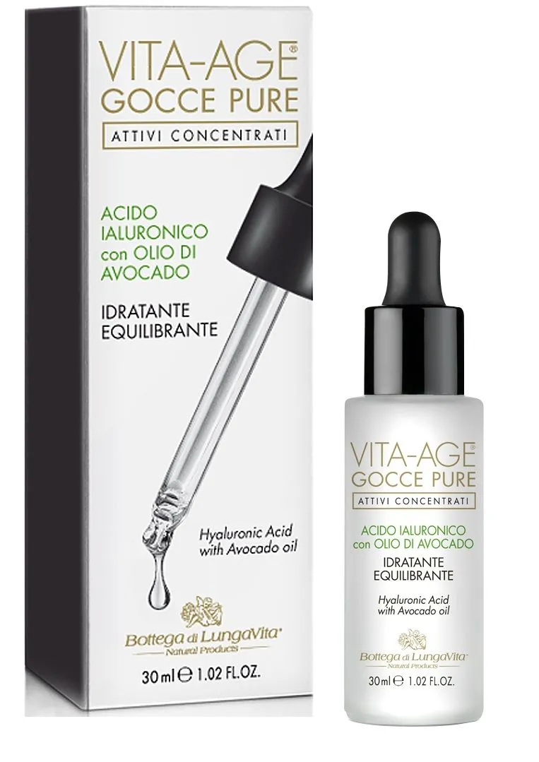 Bottega Di Lungavita Vita age Gocce Pure Hyaluronic Acid with Avocado Oil