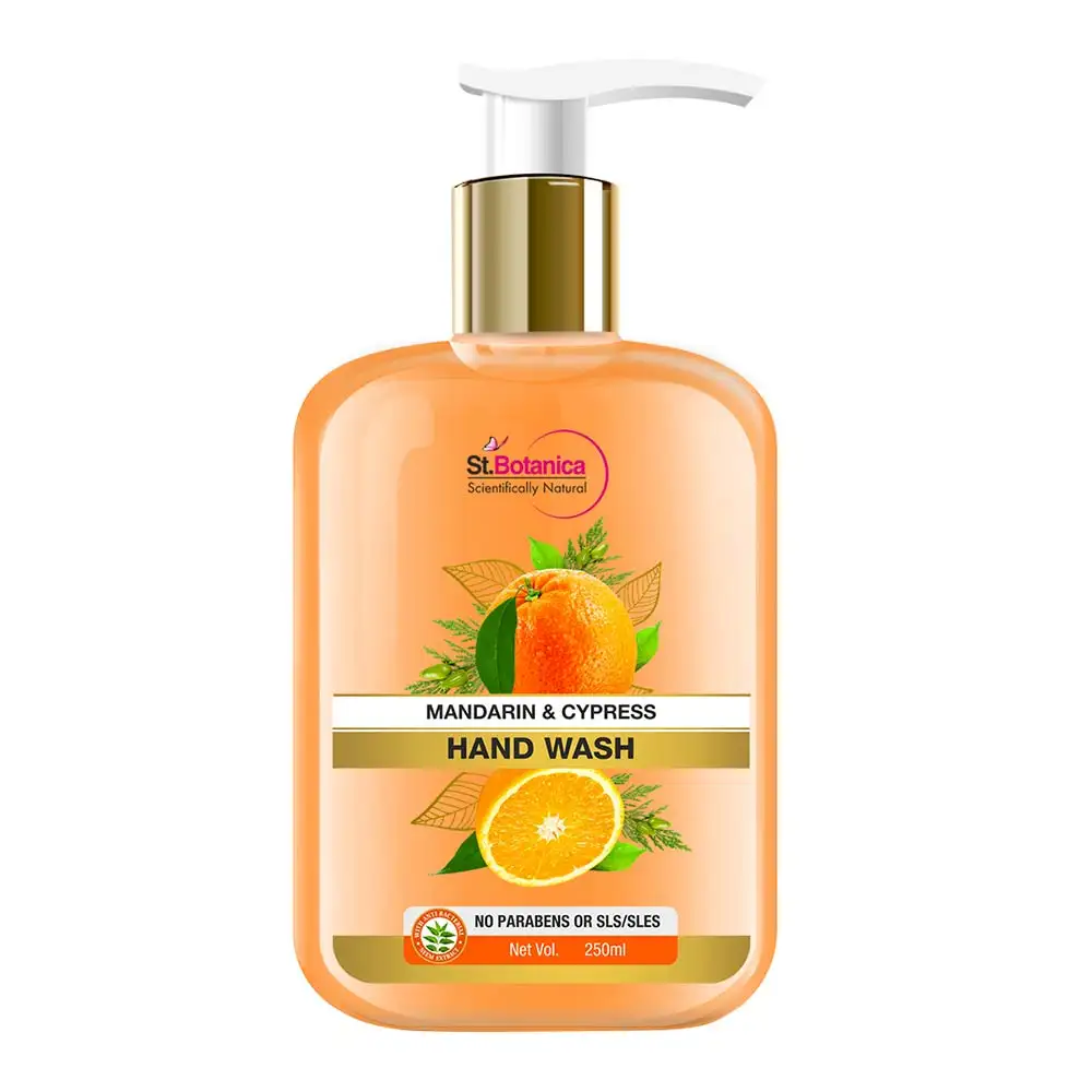 St.Botanica Mandarin & Cypress Hand Wash,  Fragrance Free  250 ml  with Shea Butter