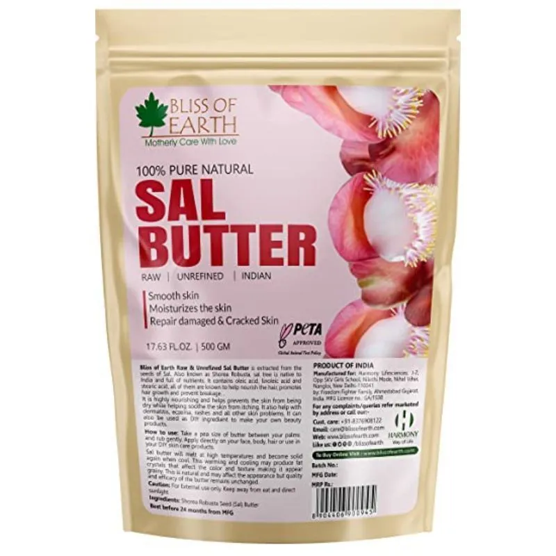 Bliss Of Earth 100% Pure Natural Sal Butter - Raw & Unrefined