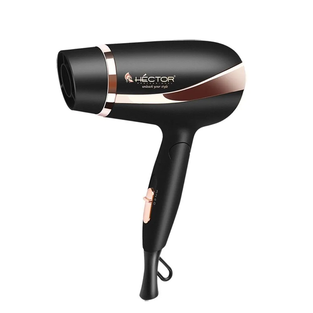 Hector Professional Comfortable & Precision Styling Hair Dryer -1600 Watt Piano Black