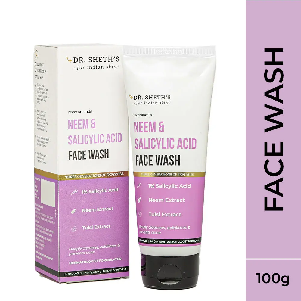 Dr. Sheth’s Neem & Salicylic Acid Face Wash - 100G