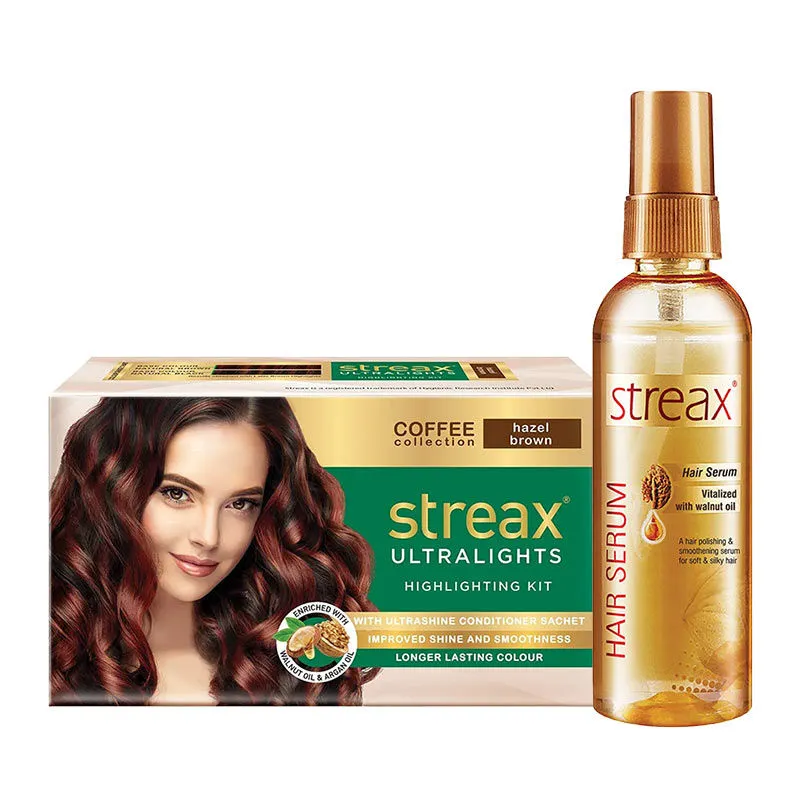 Streax Ultralight Hazel Brown + Walnut Serum