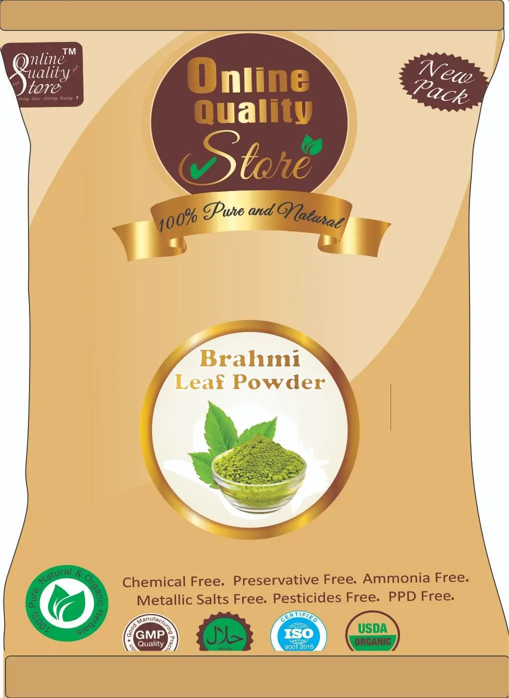 Online Quality Store brahmi leaf powder |brahmi powder for hair growth |Organic Brahmi Powder |bacopa monnieri powder |Natural Bhahmi leaf powder(50g, Pack of 1)