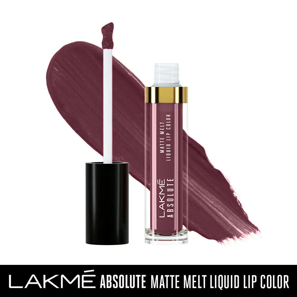 Lakme Absolute Matte Melt Liquid Lip Color, Mauve Mallow, 6 ml