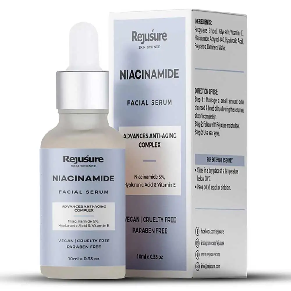 Rejusure 5% Niacinamide Facial Serum,  10 ml  for Oily & Acne Prone Skin