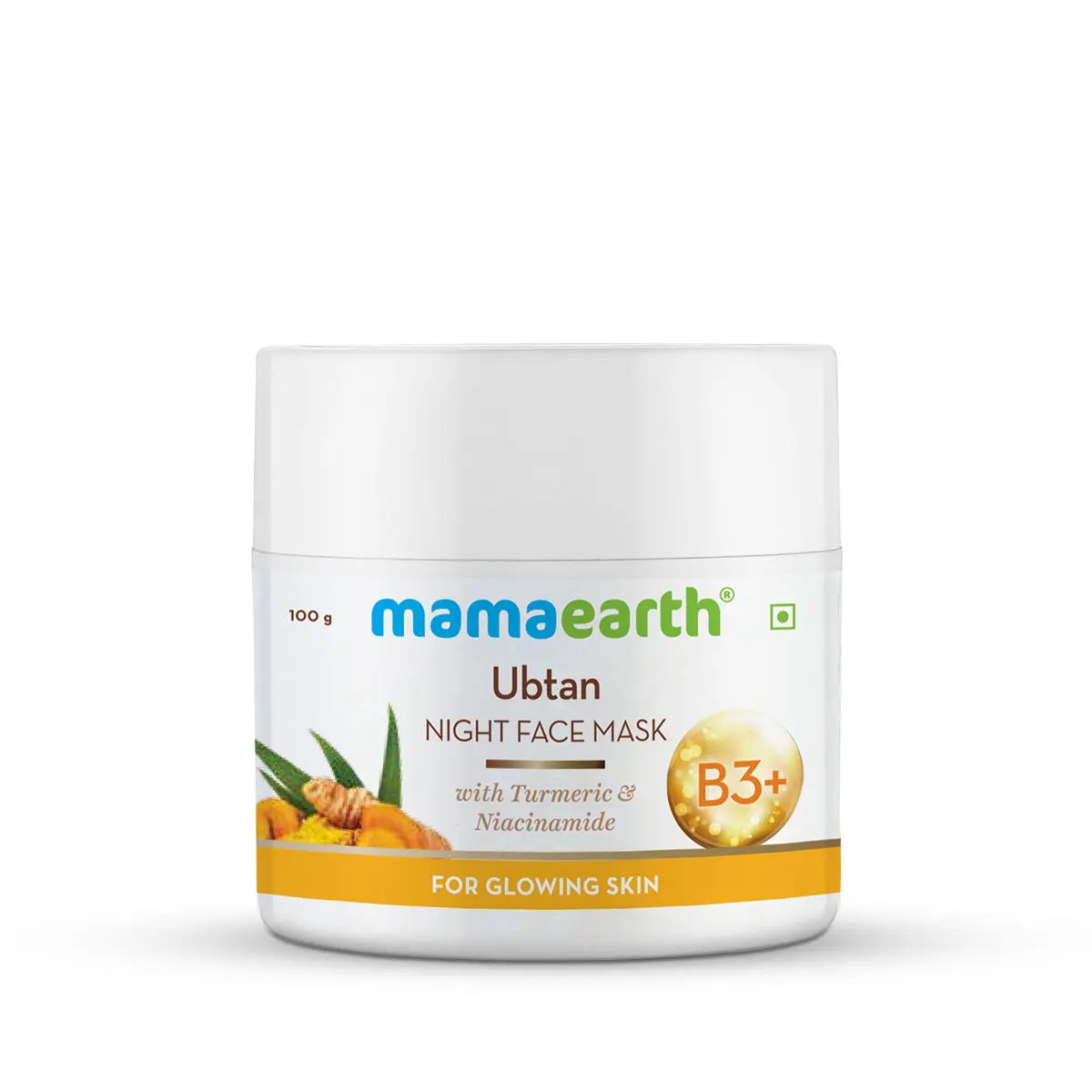 Mamaearth Ubtan Night Sleeping Face Mask with Turmeric & Niacinamide for Glowing Skin (100 g)