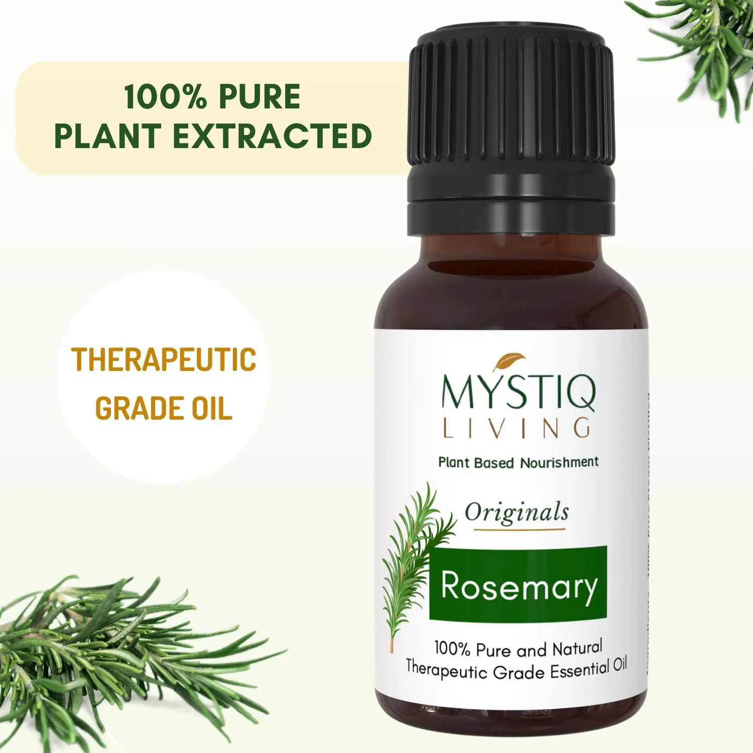 Mystiq Living Originals - Rosemary Essential Oil | 100% Pure and Natural