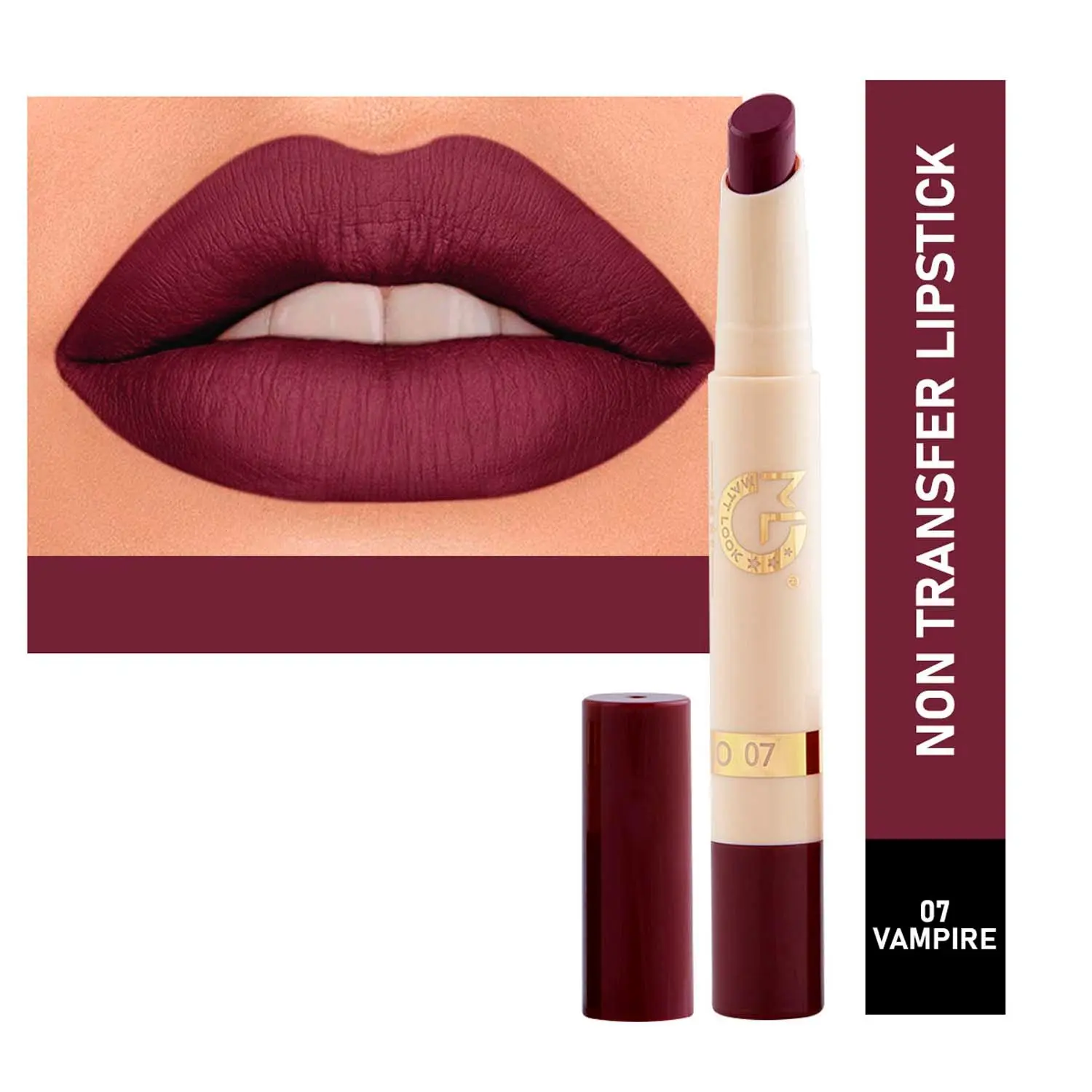 Matt look Velvet Smooth Non-Transfer, Long Lasting & Water Proof Lipstick, Vampire (2gm)