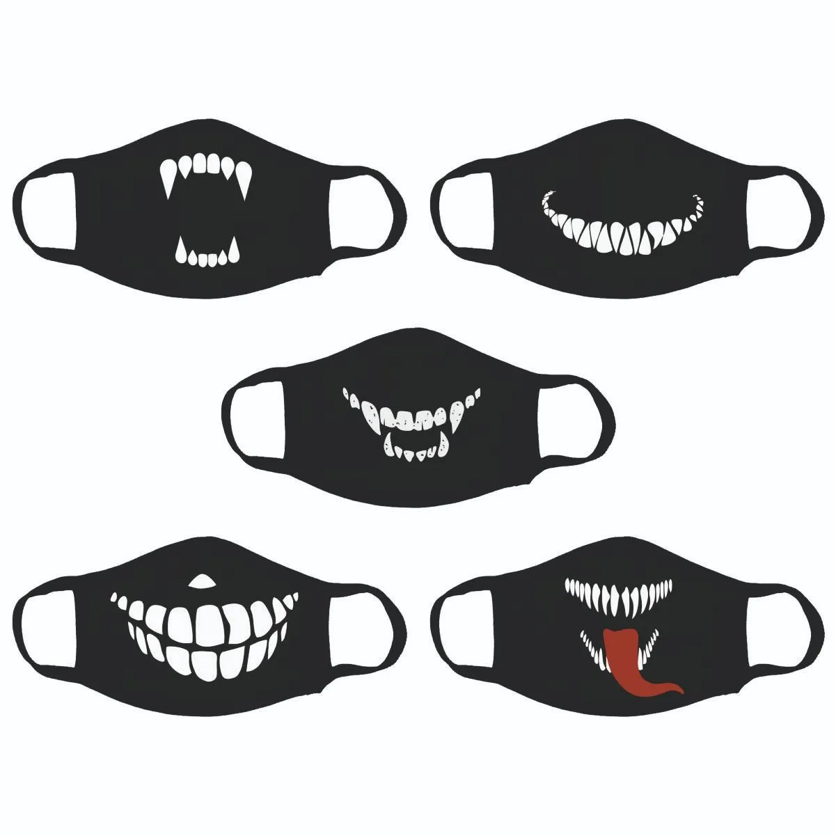 Crazy Corner Printed Three Layered Resuable Masks - Pack of 5 (PMC-4305)