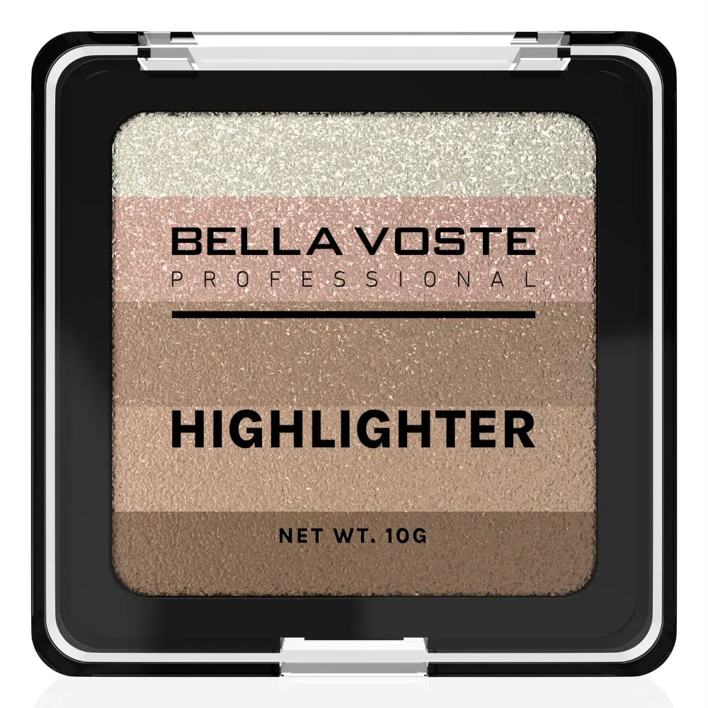 BELLA VOSTE HIGHLIGHTER -Elevate Your Look with 5-in-1 Palette for Radiant Beauty , BVHL201 , 10 gm