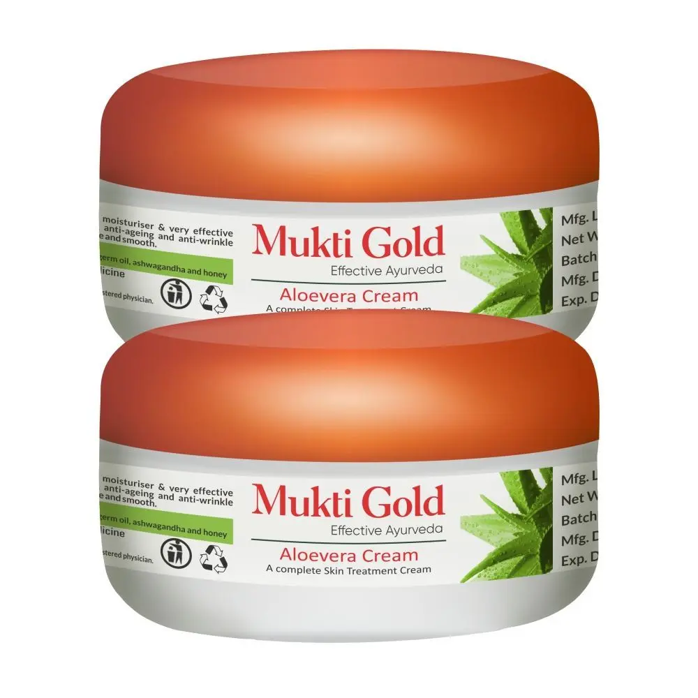 Axiom Mukti Gold Aloevera Cream 50gm (Pack of 2) 100 g