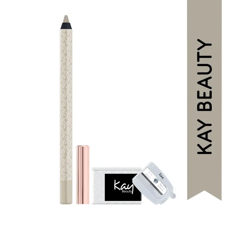 Kay Beauty Gel Eye Pencil (Silver) & Pencil Sharpener Combo