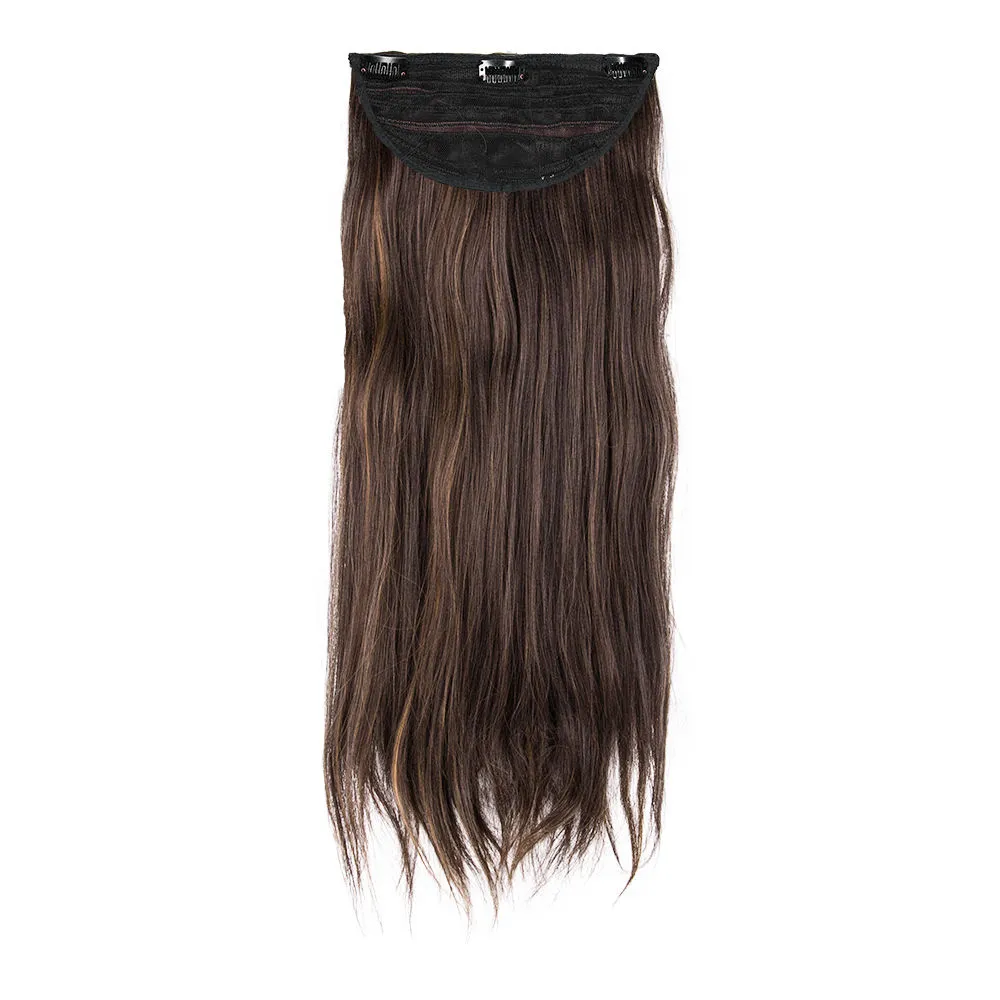 Streak Street Clip-in 24'' Crimped Mix-brown Hair Extensions