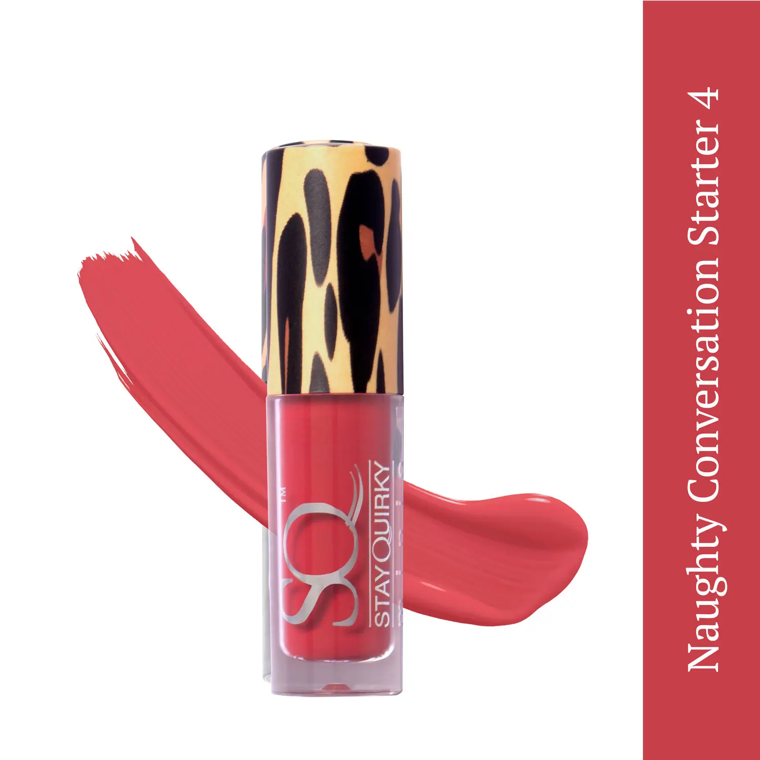 Stay Quirky Mini Liquid Lipstick Pink - Naughty Conversation Starter 4 | Highly Pigmented | Non-drying | Long Lasting | Easy Application | Water Resistant | Transferproof | Smudgeproof (1.6 ml)