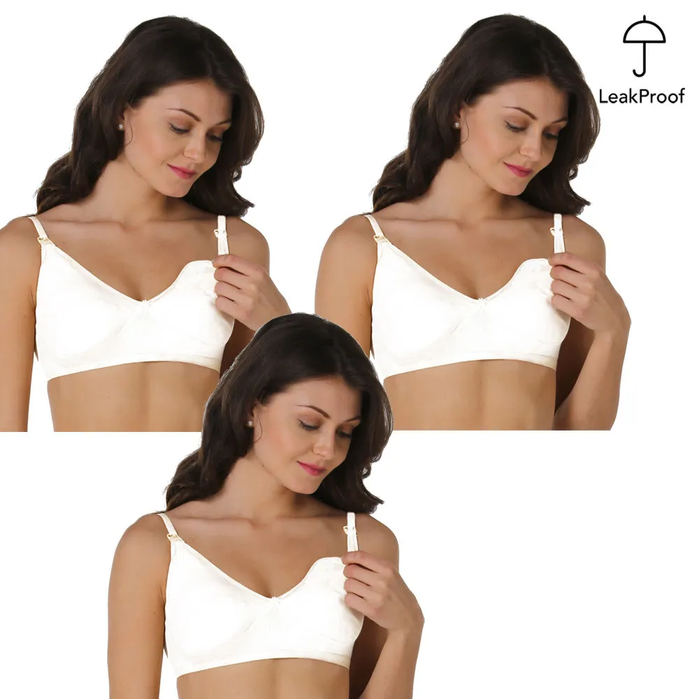 Morph Maternity Pack Of 3 Leakproof Nursing Bras - White