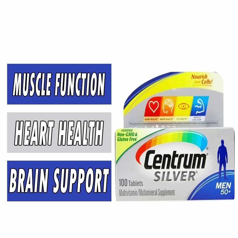 Centrum Silver MultiVitamin for Men 50+ - 100 Tablets