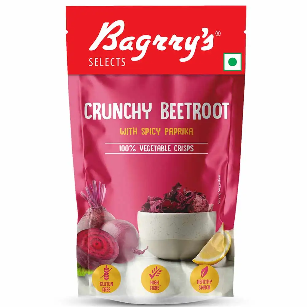 Bagrrys Crunchy Beetroot Crisps,  Spicy Paprika  60 g