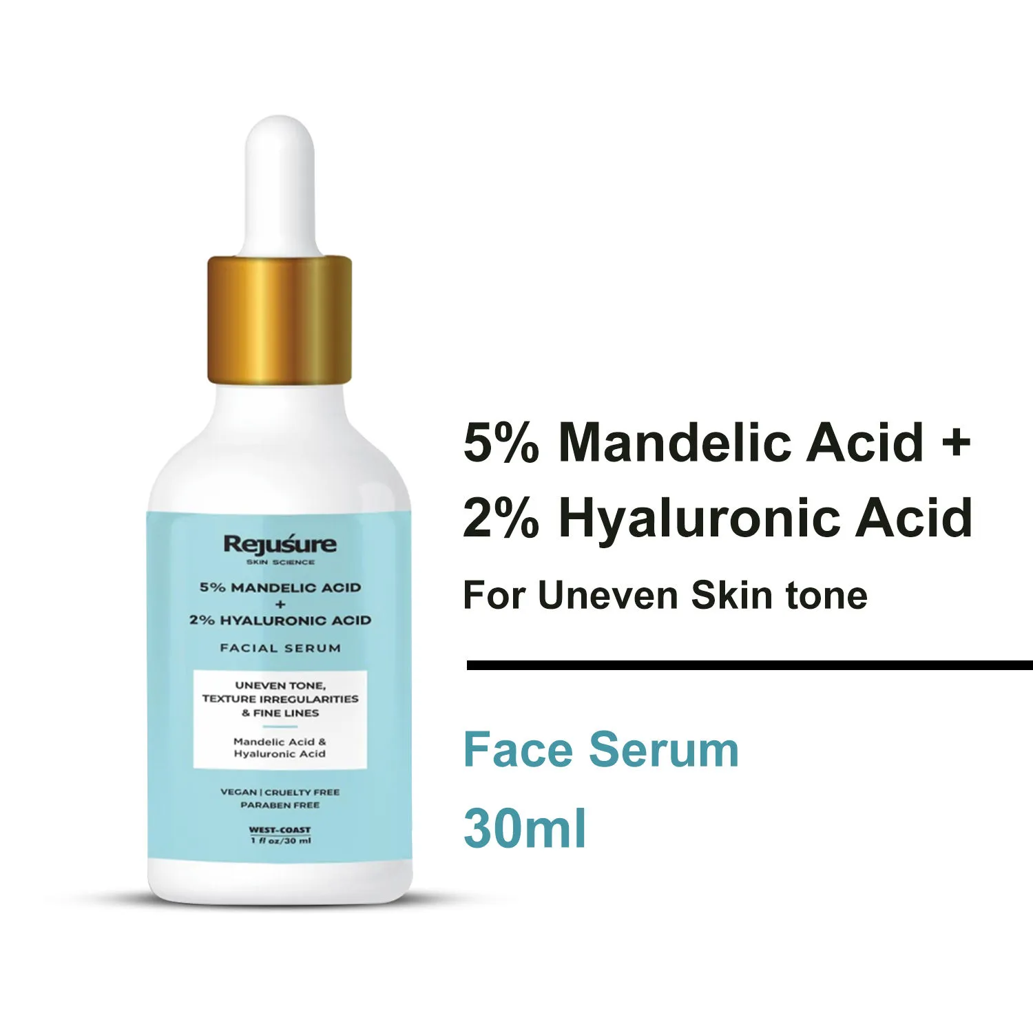 Rejusure Mandelic Acid 5% + Hyaluronic Acid 2% Face Serum