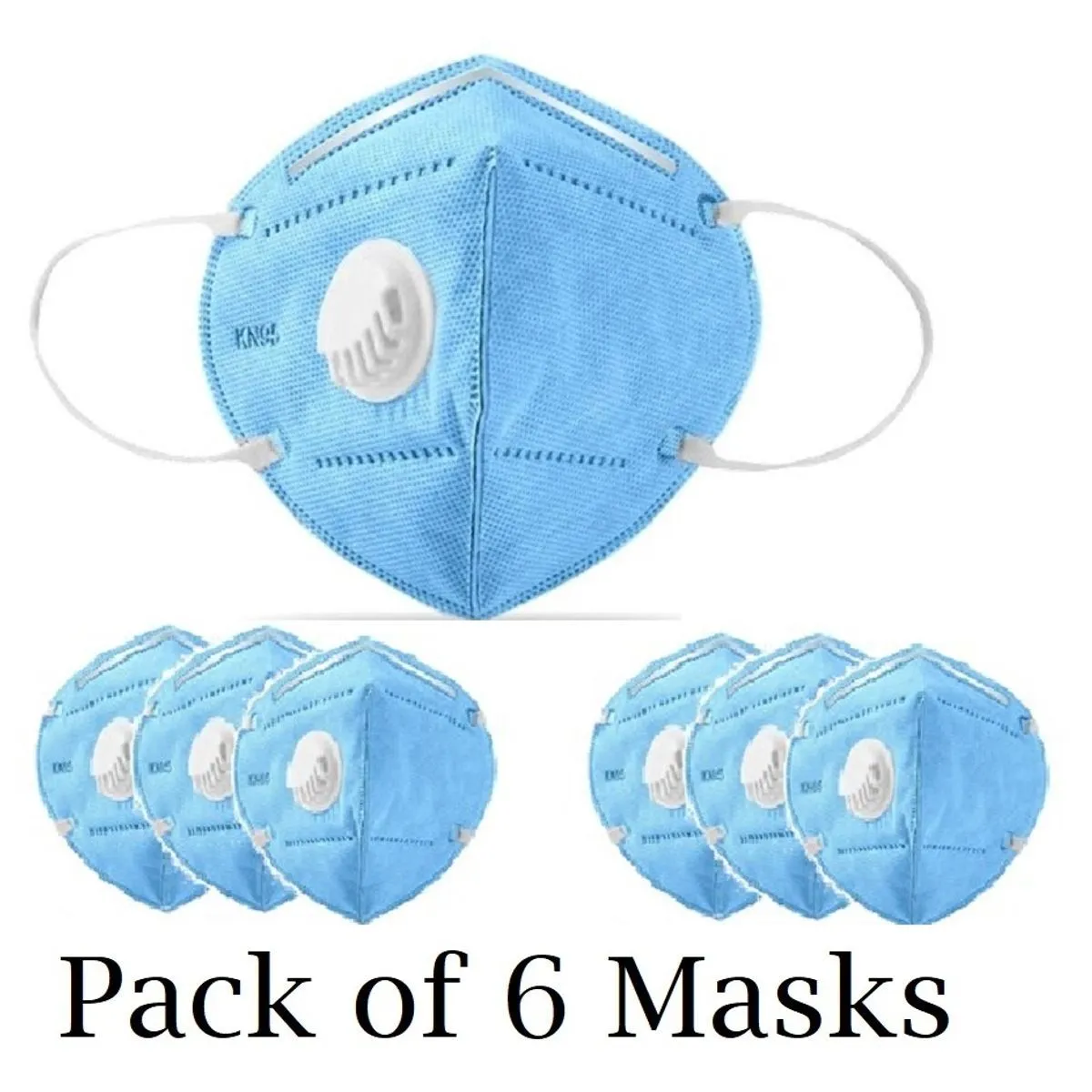 OOMPH KN95 Anti-Polution Mask with Respirator Valve Pack of 6