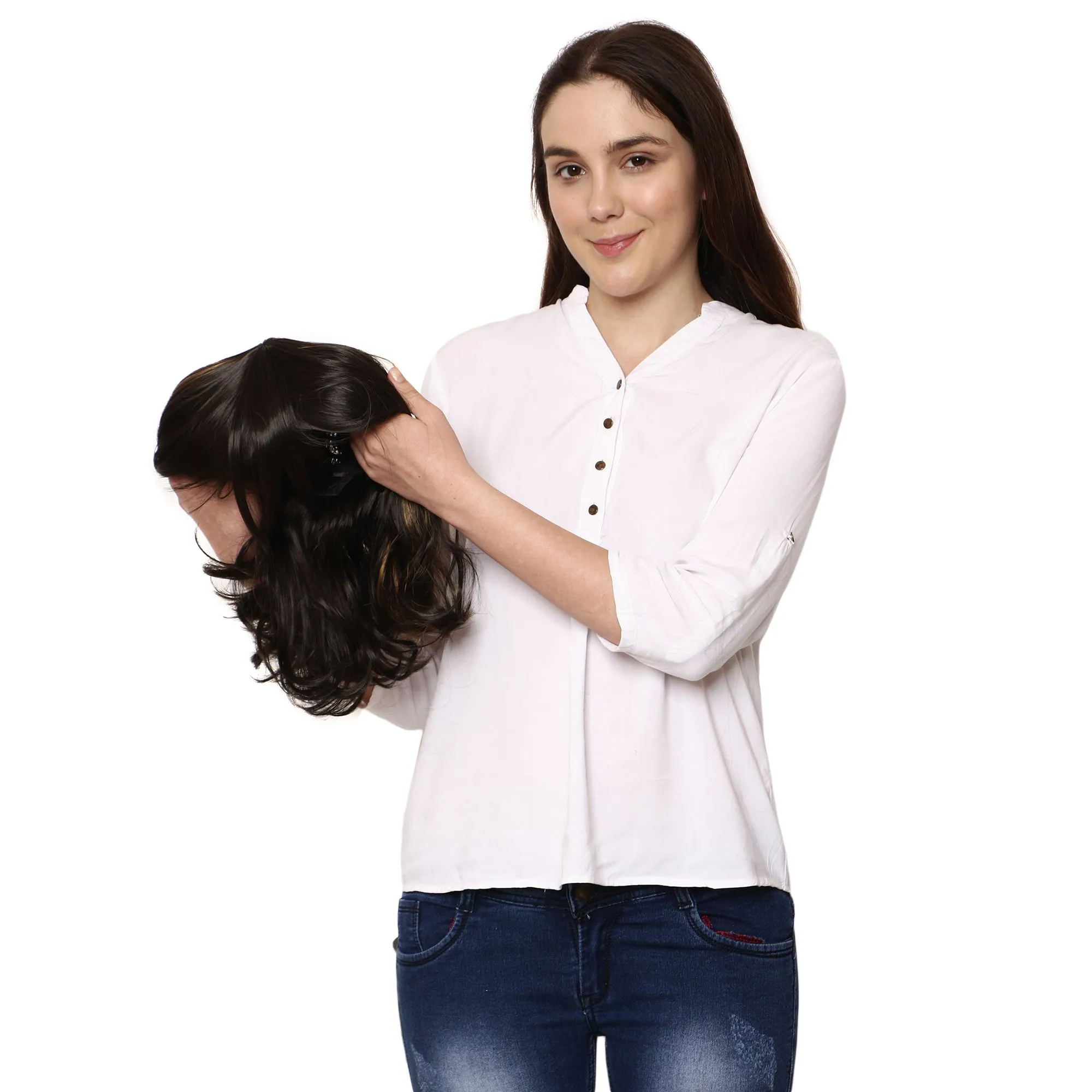 Thrift Bazaar's Highlighted Preity Zinta Hair Styled Short Wig