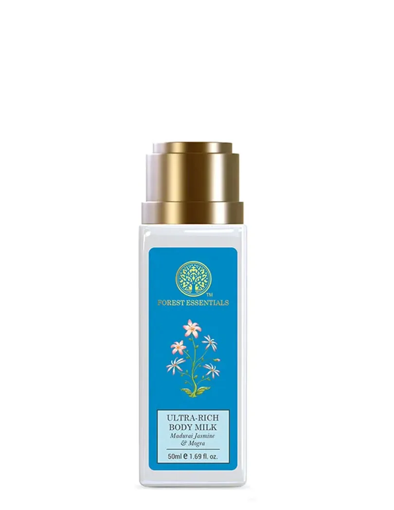 Forest Essentials Ayurvedic Travel Size Ultra-Rich Body Milk Madurai Jasmine & Mogra Body Lotion