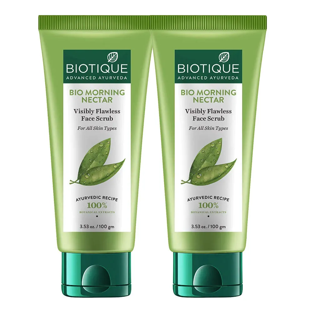 Biotique Bio Morning Nectar Flawless Face Scrub - Pack of 2