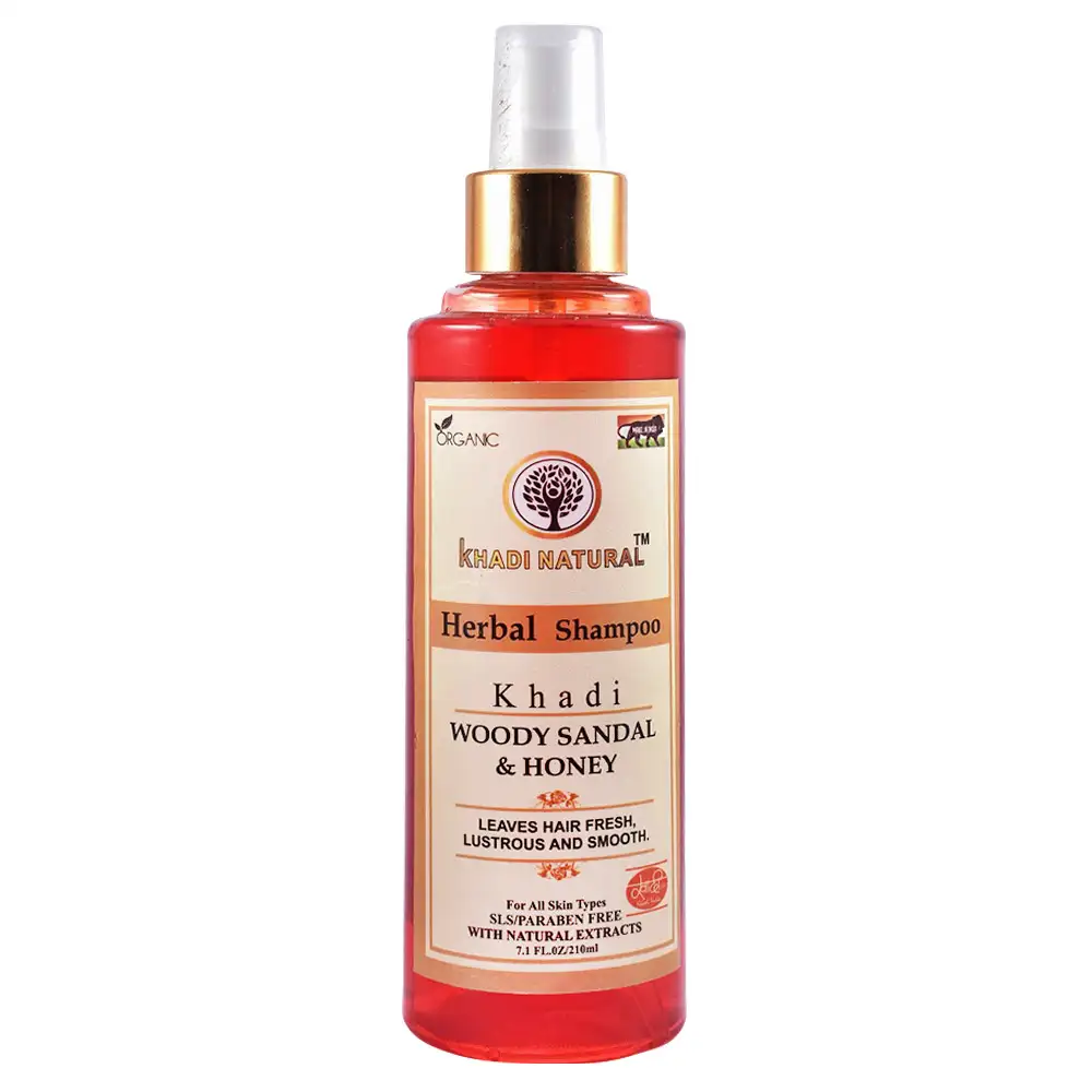 Khadi Natural Herbal Shampoo,  210 ml  Woody Sandal & Honey