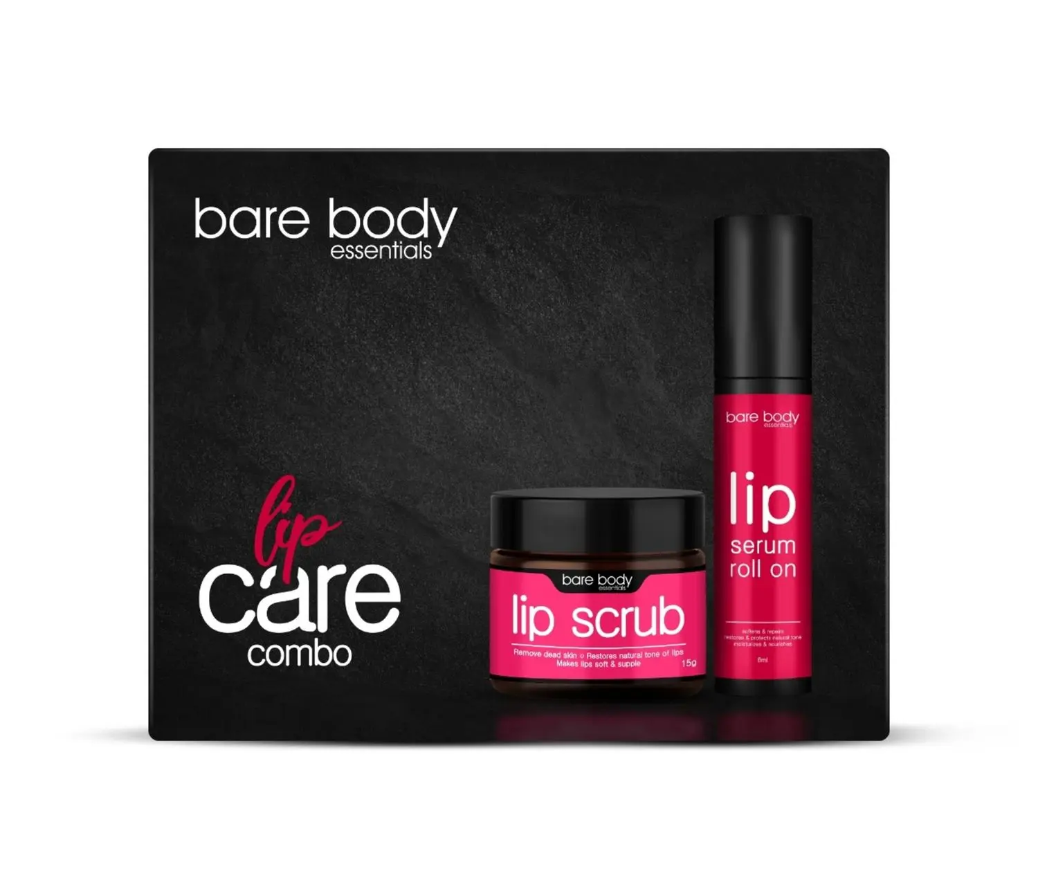 Bare Body Essentials Lip Care Combo - Lip Scrub (15 g) & Lip Serum 8ml