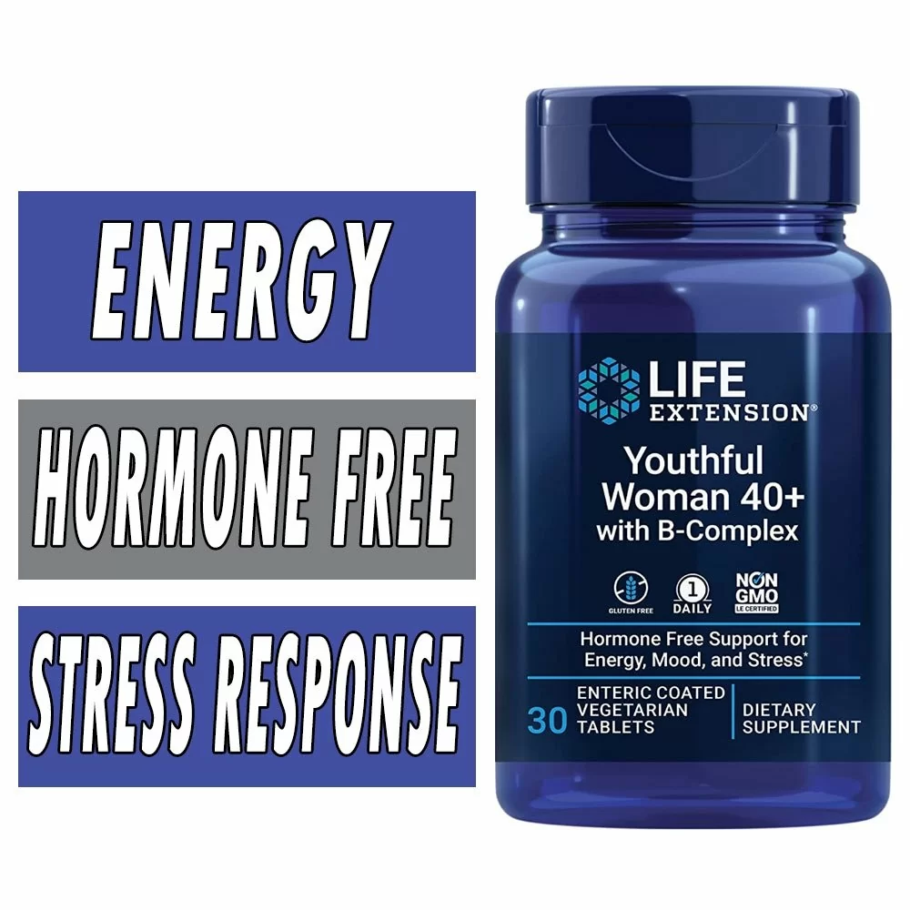 Life Extension Youthful Women 40+ with B-Complex - 30 Veg Tabs