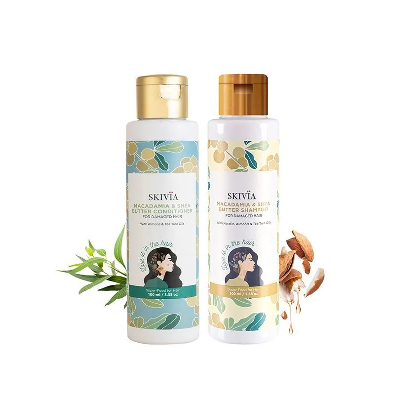 Skivia Macadamia & Shea Butter Shampoo & Conditioner - Starter Kit