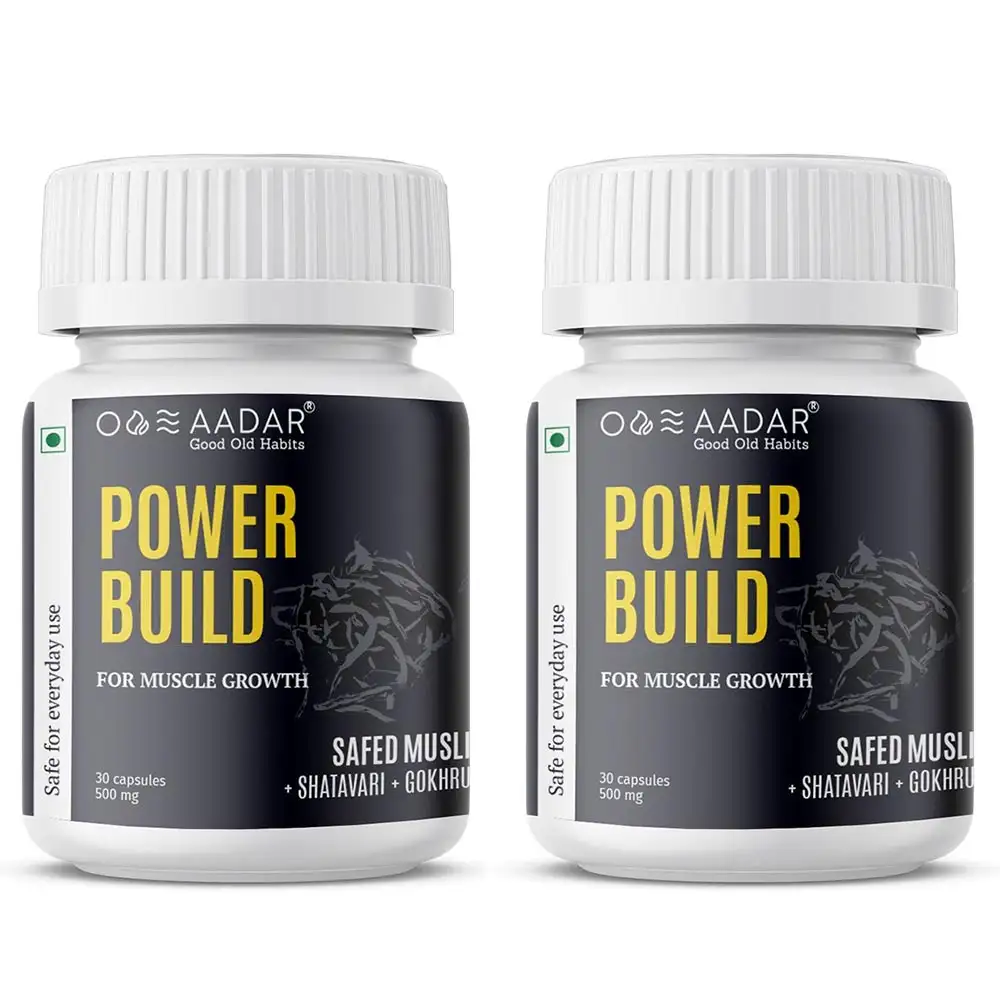 Aadar Power Build Pack of 2,  30 capsules