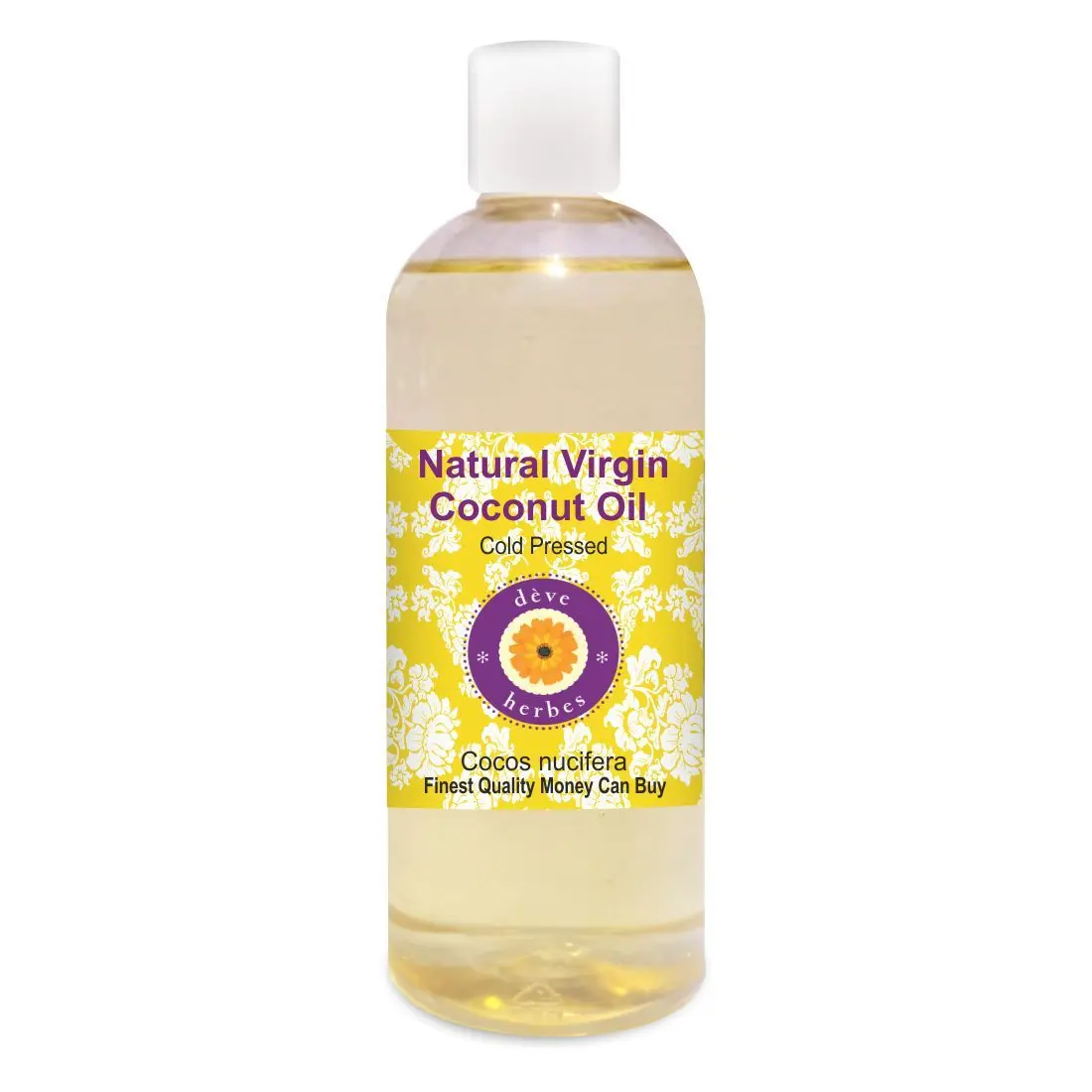 Deve Herbes Natural Virgin Coconut Oil (Cocos nucifera) 100% Pure Natural Therapeutic Grade Cold Pressed (200 ml)