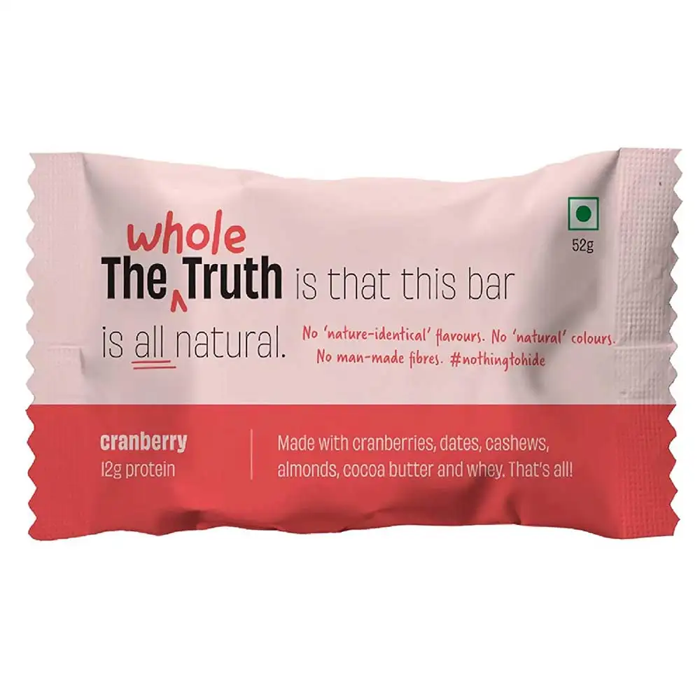 The Whole Truth Protein Bars,  6 bar(s)  Cranberry