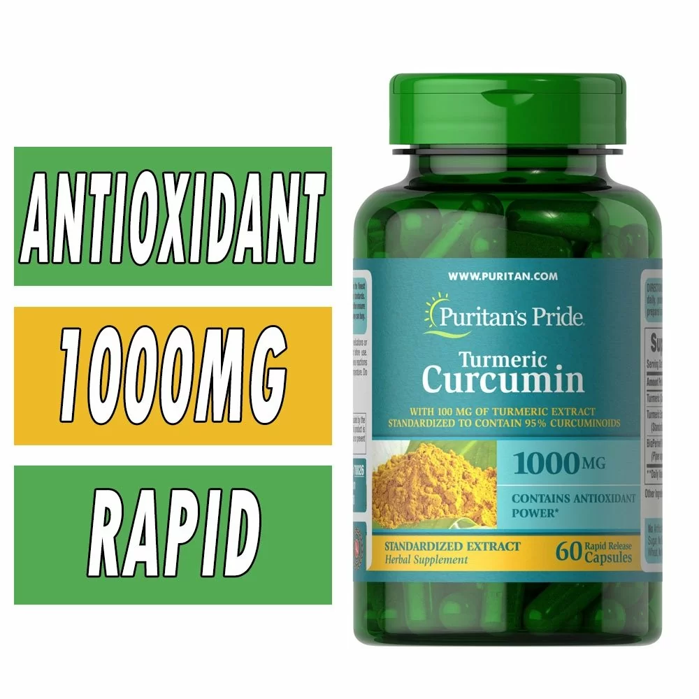 Puritan's Pride Turmeric Curcumin with Bioperine - 1000 mg  - 60 Rapid Release Capsules