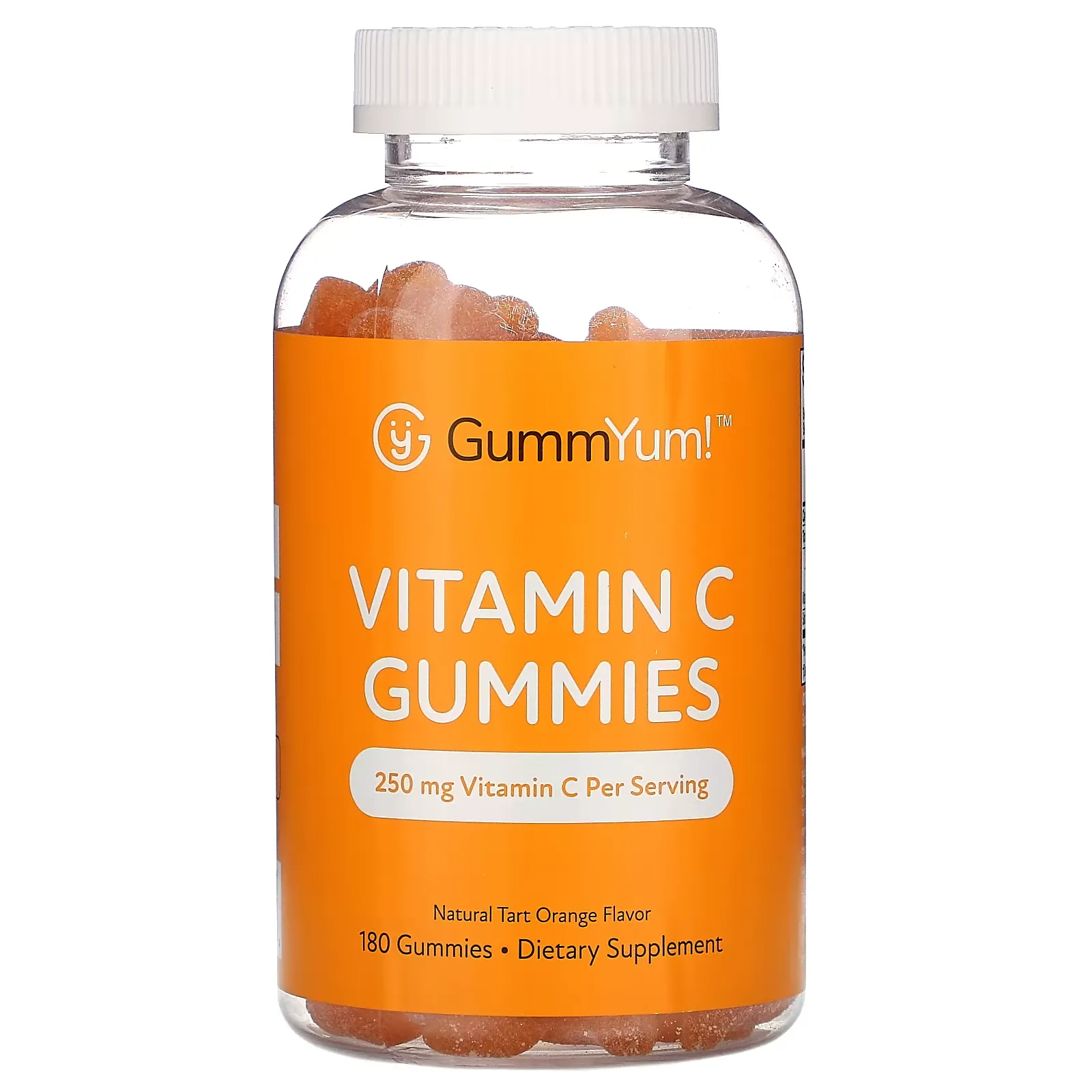 Vitamin C Gummies, Natural Tart Orange Flavor, 125 mg, 180 Gummies