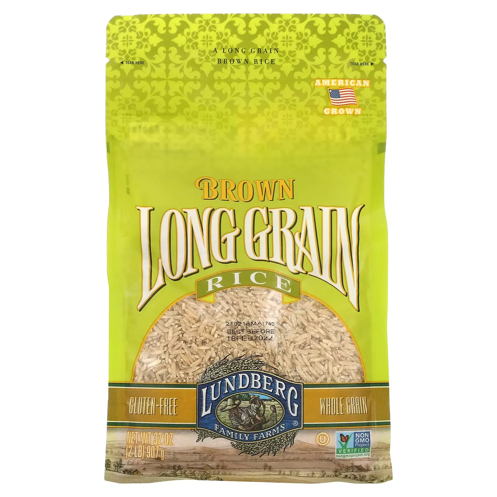 Brown Long Grain Rice, 32 oz (907 g)