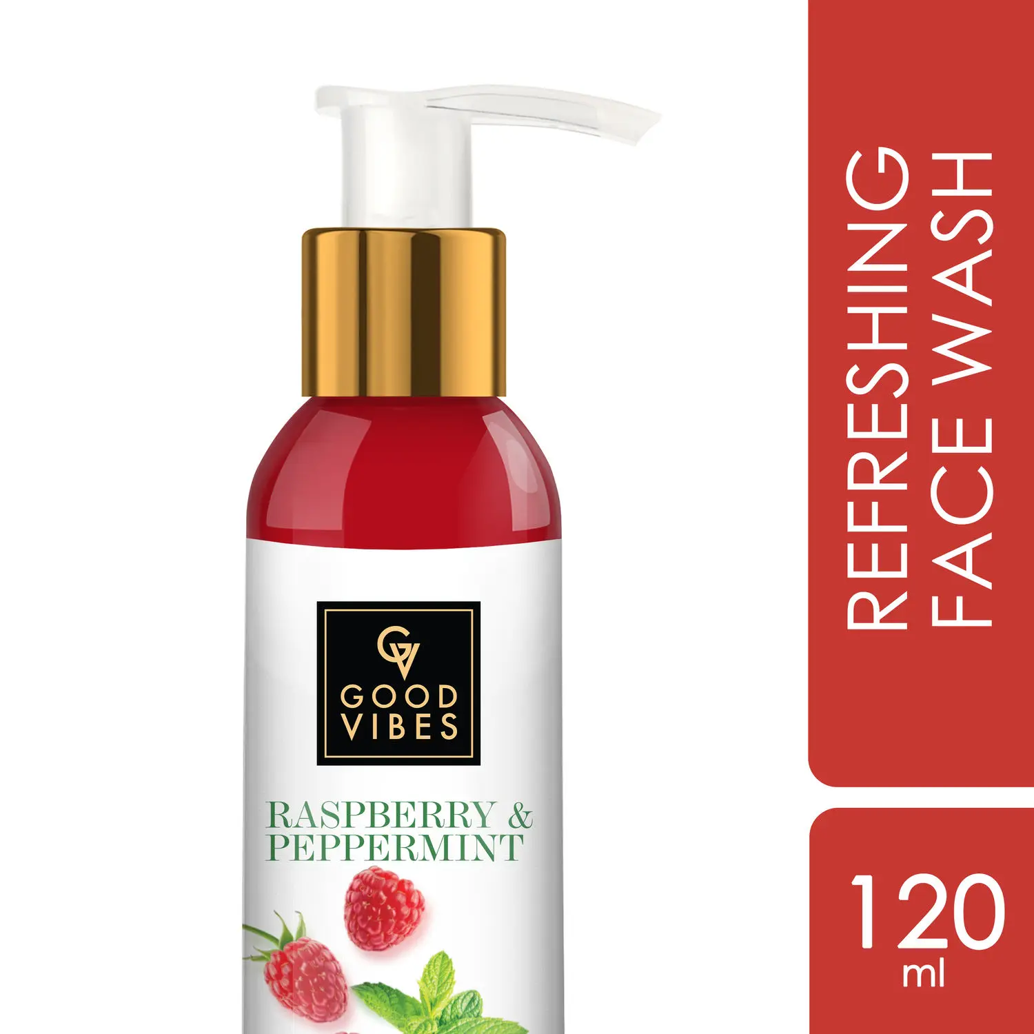 Good Vibes Refreshing Face Wash - Raspberry & Peppermint (120 ml)