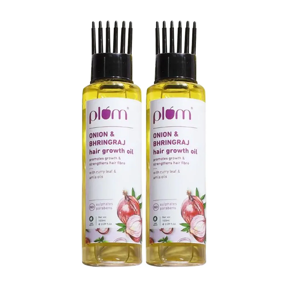 Plum Onion & Bhringraj Hair Growth Oil - Pack Of 2