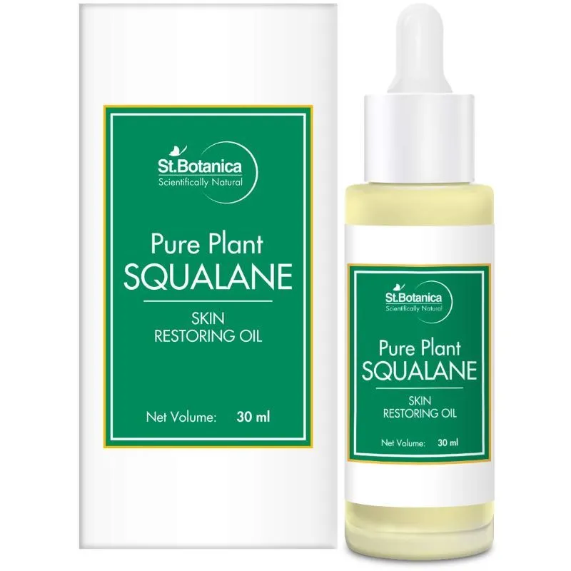 St.Botanica Pure Plant Squalane Skin Restoring Face Oil, No Mineral Oil, Silicones