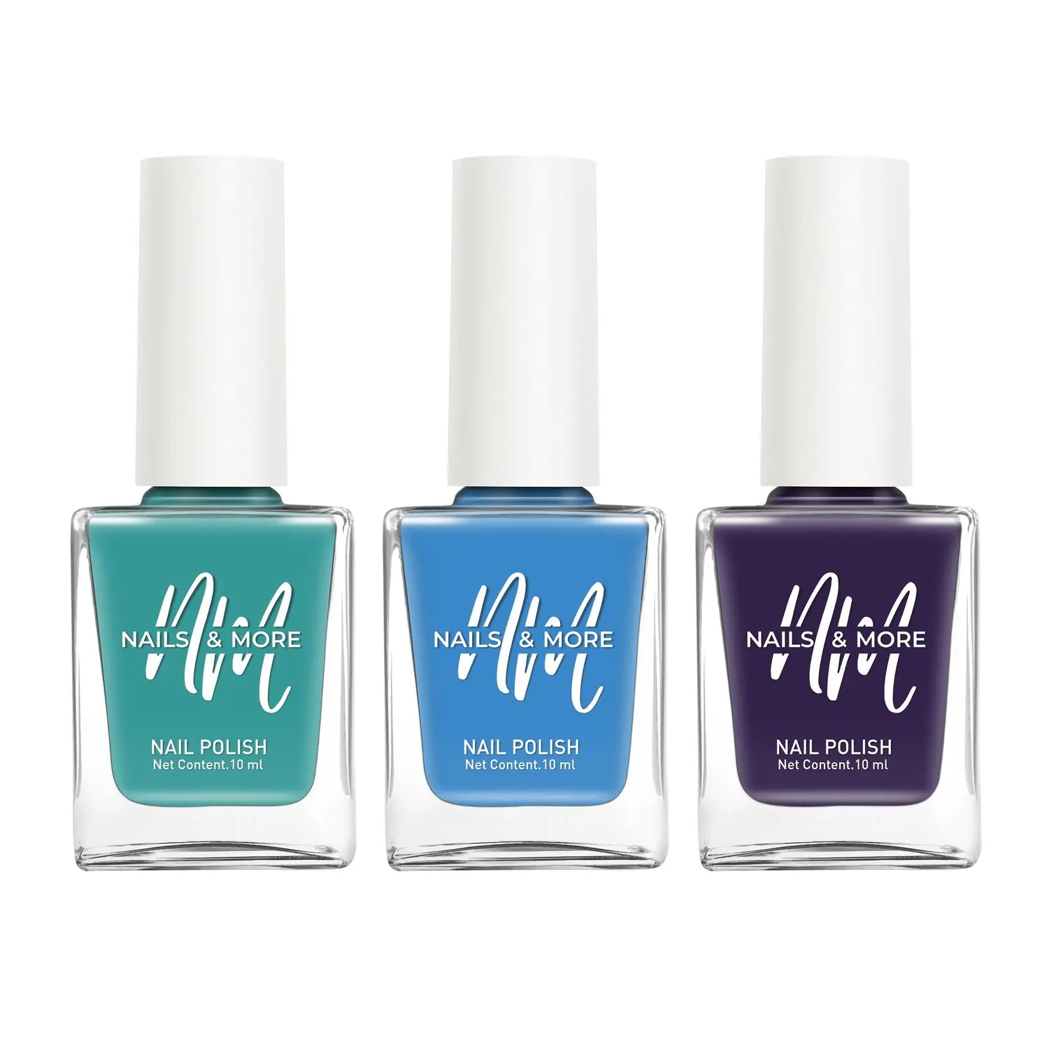 NAILS & MORE: Enhance Your Style with Long Lasting in Turquoise Green - Blue Ocean - Purple Magic Set of 3