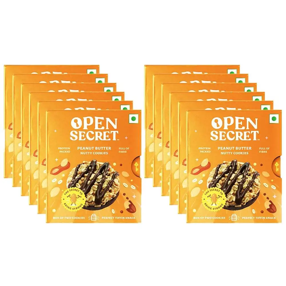 Open Secret Nutty Cookies,  2 Cookie(s)/Pack  Peanut Butter Pack of 12