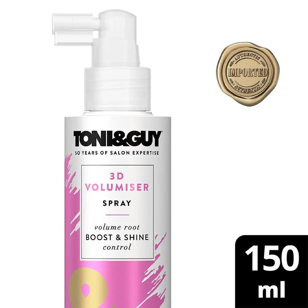 Toni&Guy 3D Volumizer Spray, Volume boost, creates body and adds shine|150ml