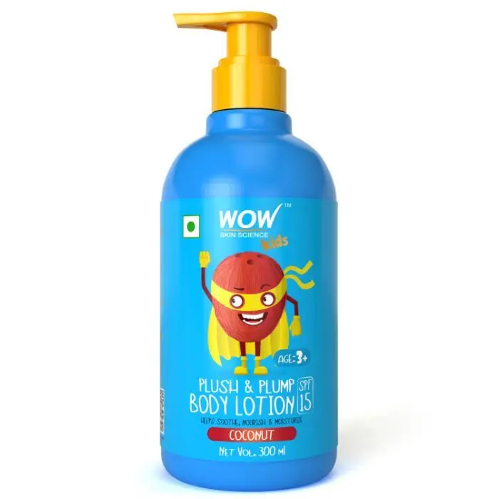 WOW Skin Science Kids Plush & Plump Body Lotion With SPF 15 - Coconut (300 ml)