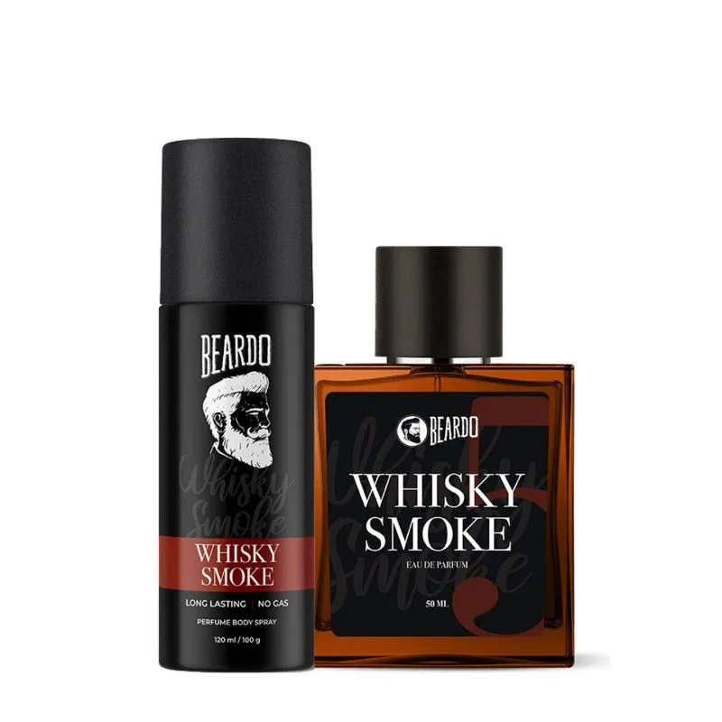 Beardo Whisky Smoke Perfume for Men, | EDP | Strong & Long Lasting| Spicy,Woody,Oudh, 2 units