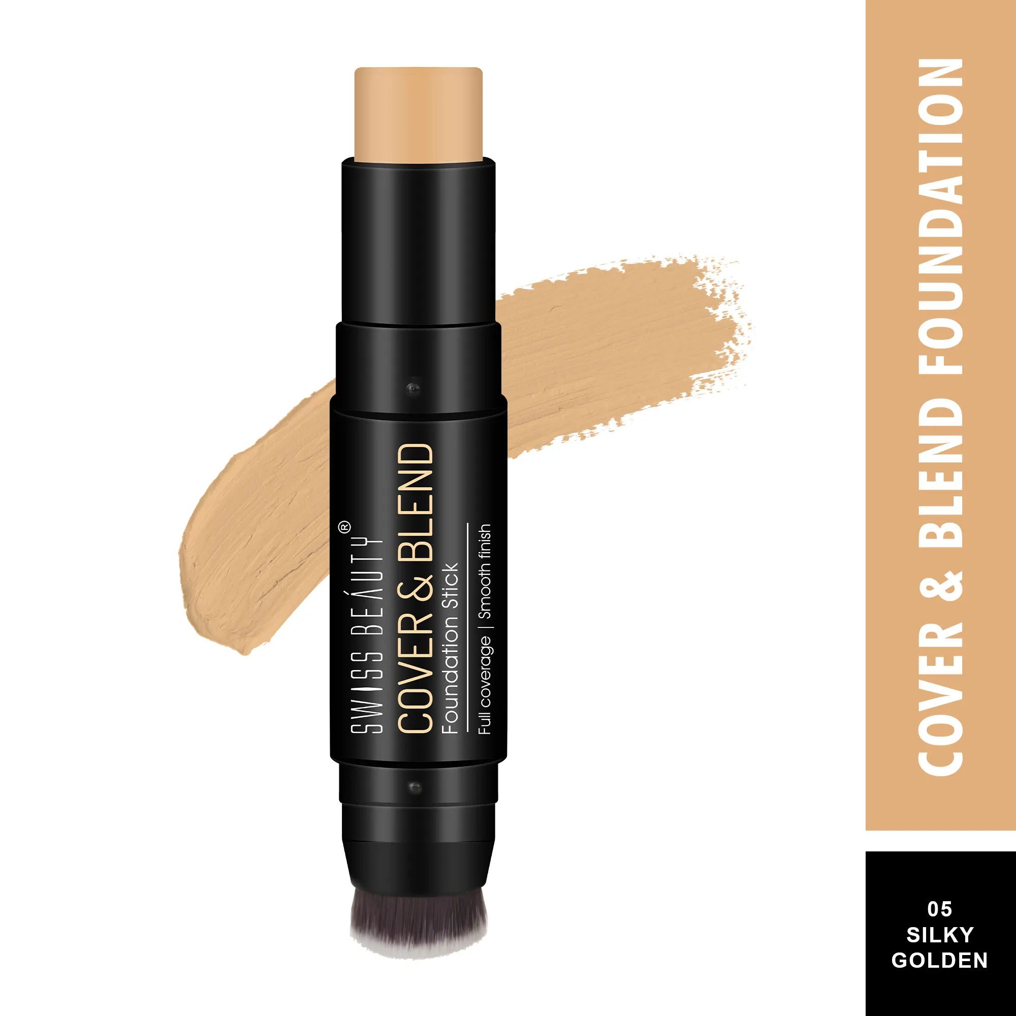 Swiss Beauty Cover & Blend Stick Foundation - 05 Silly Golden